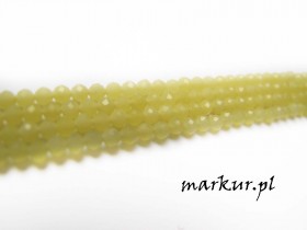 Jadeit lemon fasetka kula  3 mm sznur