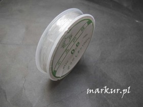Jubilerska gumka silikonowa przezroczysta grubość 0,8 mm szpula 10 metrów
