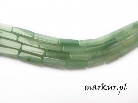 Awenturyn zielony słupki 4/13 mm sznur
