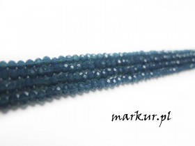Koraliki szklane morskie fasetka oponka  2/2 mm sznur