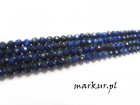 Lapis lazuli fasetka kula  3 mm sznur