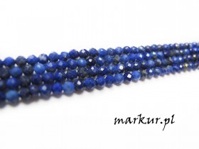 Lapis lazuli naturalny fasetka kula  2 mm sznur