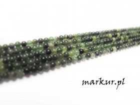 Jadeit ciemno zielony kula  2 mm sznur