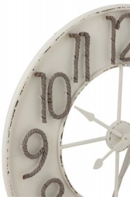 Zegar Lina Metal Biały/Szary Średni (60x5,5x60cm)