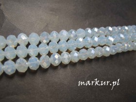 Koraliki szklane opal fasetka oponka  6/8 mm sznur