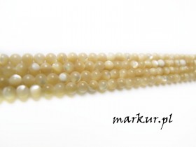Macica perłowa beżowa kula  3 mm sznur