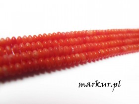 Koral pomarańczowy oponka 2/4 mm sznur