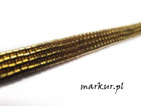 Hematyt kolor złoty pałeczka  2/2 mm sznur