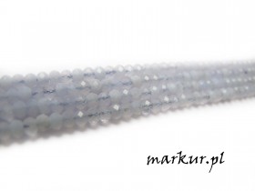 Chalcedon koronkowy fasetka oponka 2/3 mm sznur