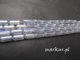 Koraliki szklane AB crystal pałeczka  4/9 mm sznur
