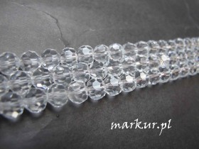 Koraliki szklane crystal fasetka kula  8 mm sznur