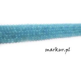 Jadeit turkusowy kula  2 mm sznur