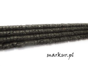 Lawa wulkaniczna czarna talarek 2/4 mm sznur