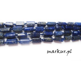 Lapis lazuli słupki nieregularne 812 mm sznur