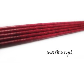 Howlit czerwony wałek 2/2 mm sznur