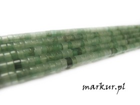 Awenturyn zielony talarek 2/4 mm sznur