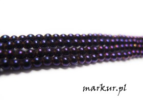 Hematyt kolor fioletowy kula  2 mm sznur