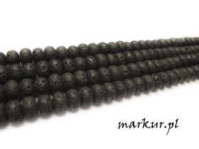 Lawa wulkaniczna czarna oponka 5/8 mm sznur
