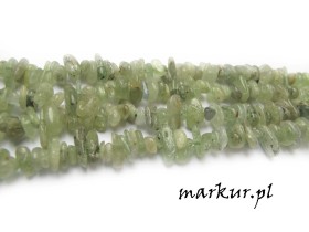 Kyanit zielony sieczka drobna  4  8 mm sznur 38 cm