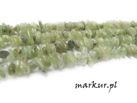Kyanit zielony sieczka drobna  4  8 mm sznur 38 cm