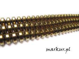 Hematyt kolor złoty oponka 2/4 mm sznur
