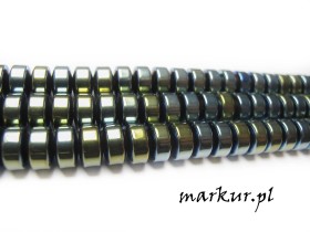 Hematyt kolor zielony oponka 3/4 mm sznur