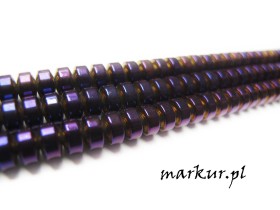 Hematyt kolor fioletowy oponka 4/6 mm sznur