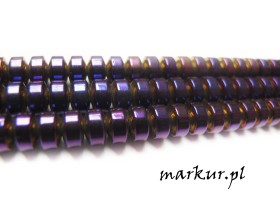 Hematyt kolor fioletowy oponka 3/4 mm sznur