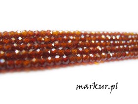 Obrazek 2 dla: Cyrkon rudy fasetka oponka 2/3 mm sznur