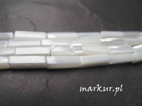 Macica perłowa biała słupki 4/12 mm sznur