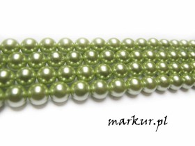 Obrazek dla: Muszla lakierowana pistacjowa kula  6 mm sznur