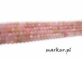 Obrazek 2 dla: Opal peruwiański różowy fasetka oponka 2/3 mm sznur