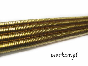 Hematyt kolor złoty talarek 1/6 mm sznur