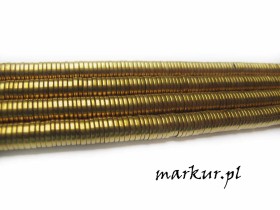 Hematyt kolor złoty talarek 1/6 mm sznur