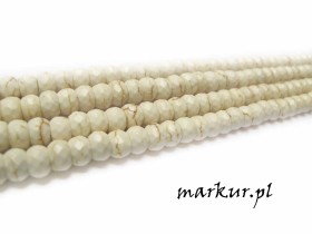 Howlit ecru fasetka oponka  2/4 mm sznur