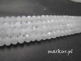 Jadeit biały fasetka oponka 4/6 mm sznur
