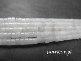 Jadeit biały talarek 2/3 mm sznur