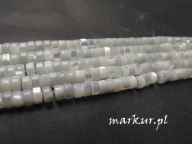 Macica perłowa biała talarek 2/4 mm sznur