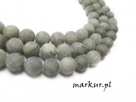 Labradoryt trawiony kula  4 mm sznur