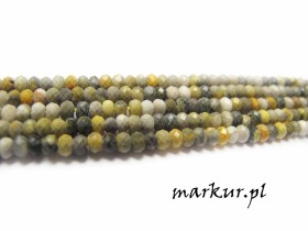 Jaspis Bumble Bee fasetka oponka 2/3 mm sznur