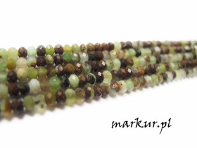 Chryzopraz fasetka oponka 2/3 mm sznur