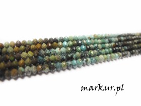 Turkus cieniowany fasetka oponka 2/3 mm sznur