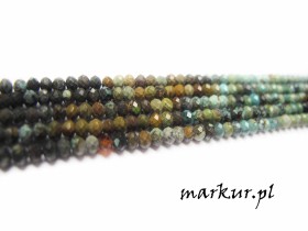 Turkus cieniowany fasetka oponka 2/3 mm sznur