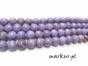 Marmur żyłkowy lawendowy kula  8 mm sznur