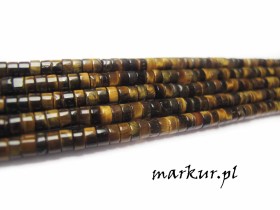 Obrazek dla: Tygrysie oko talarek  2/4 mm sznur