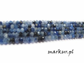 Kyanit fasetka oponka 2/3 mm sznur
