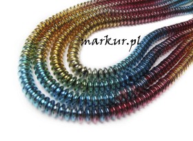 Hematyt cieniowany mix kolorów oponka 2/4 mm sznur