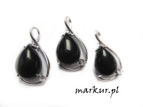 Obrazek dla: Onyks czarny zawieszka łezka 17/30 mm