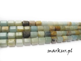 Obrazek 2 dla: Amazonit multicolor beczka 89 mm sznur