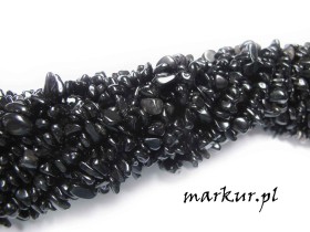 Obrazek dla: Obsydian czarny sieczka drobna  4  8 mm sznur 80 cm